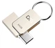 USB 3.0 + USB Type-C 2 в 1 OTG Флешка Брелок DM PD059 64Gb Silver - изображение 1