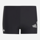 Kąpielówki chłopięce bokserki adidas 3 Bar Log Boxer HR7480 116 cm Czarne (4066745161839) - obraz 1