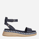 Sandały damskie skórzane Tommy Hilfiger THIFW0FW07080DW6 37 Granatowe (8720643134727) - obraz 1