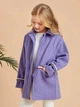Пальто для дівчинки SHEIN Фіолетовий (JIT7364321 purple (116-122 см (7р)) - зображення 4