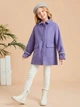 Пальто для дівчинки SHEIN Фіолетовий (JIT7364321 purple (116-122 см (7р)) - зображення 6