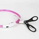 Світлодіодний нашийник Lesko L-18 Pink L LED USB світиться водовідштовхувальний для собак і котів - зображення 3