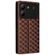 Чехол Deexe Rhombus Book для ZTE Blade A54 - Brown - изображение 4