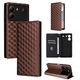 Чехол Deexe Rhombus Book для ZTE Blade A54 - Brown - изображение 5