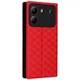 Чехол Deexe Rhombus Book для ZTE Blade A54 - Red - изображение 4