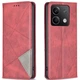 Чехол-книжка с кармашками UniCase Geometric Pattern для Xiaomi Redmi Note 13 - Red - изображение 1