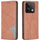 Чехол-книжка с кармашками UniCase Geometric Pattern для Xiaomi Redmi Note 13 - Brown - изображение 1