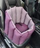 Автокресло сумка-переноска автогамак лежак для собак животных автомобильная переноска съемный чехол на подушке 50 х 45 см Фиолетовый с лиловым - изображение 10