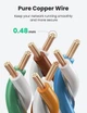 Високошвидкісний інтернет кабель RJ45 Cat8 Ethernet UGREEN плоский плетений Lan мережевий кабель шнур 1 м (40169) - зображення 5
