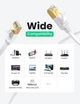 Патч корд Ugreen мережевий кабель Ethernet RJ45 Cat 7 10 Гбіт/с 600 МГц 2м White (NW263) - зображення 4