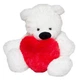 М'яка іграшка Alina Toys ведмедик Бублик 70 см білий з серцем 22 см 5784722ALN - зображення 4