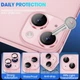 Захисне скло Epik Metal Classic на камеру (в упак.) на Apple iPhone 15 (6.1") / 15 Plus (6.7") Рожевий / Pink - зображення 5