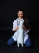 Детская игрушка плюшевая обнимашка Кот батон 70 см подушка Серый 9008/70 - изображение 1