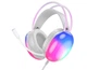 Игровые наушники полноразмерные W109 Gaming USB/3.5/50mm/2m для компьютера,ноутбука с динамическим волшебным световым эффектом RGB White - изображение 2