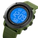 Часы наручные 2122AGWT SKMEI с подсветкой, ARMY GREEN-WHITE - изображение 5