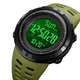 Часы наручные 2070AGBK SKMEI с подсветкой, ARMY GREEN-BLACK - изображение 2