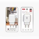 Сетевое зарядное устройство, адаптер XO L37 1USB / 2.1А +Кабель Micro white - изображение 4