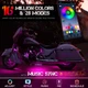 Комплект светодиодной RGB подсветки KIEND MT12 Bluetooth для мотоцикла Черный (1013-482-00) - изображение 3