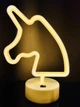 Неоновый светодиодный ночник для интерьера Decoration Lamp Единорог USB/3хАА Теплый Белый | Настольный светильник | 722820 - изображение 2