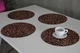 Набір круглих підкладок, 4D килимків, на стіл 33 х 33см 4шт, Coffe (5905342640141) - изображение 3