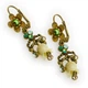 Серьги Michal Negrin "Floral Fantasy" с зелеными акцентами, украшенные кристаллами Swarovski - изображение 1