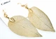 Серьги-листья с текстурой в золотистом оттенке от Glitter Jewellery - изображение 1
