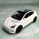 Машинка іграшка Tesla Model Y моделька металева колекційна 15 см Білий (5623993) - зображення 2