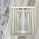 Легкие комбинированные кухонные шторы из сетки Adagio Windows Decor с зелеными листьями на магнитных подхватах 1,8x1,6м - 2шт - изображение 1
