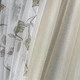 Легкие комбинированные кухонные шторы из сетки Adagio Windows Decor с зелеными листьями на магнитных подхватах 1,8x1,6м - 2шт - изображение 3