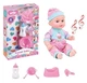 Пупс функциональный BABY Cute пьет из бутылочки ходит в туалет звуки аксессуары 33 см (43465343)(L 006-6/002) - изображение 2