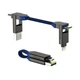 Кабель-брелок Rolling Square inCharge X Lava Black 6 в 1 USB-C/Lightning для быстрой зарядки 100W 0.08m Sapphire Blue - изображение 1