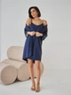 Халат женский BARWA garments 0337 S Темно-синий (2110003371415) - изображение 5