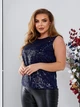 Майка з паєтками 552402 Синий 54 - изображение 3