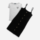 Подростковый летний комплект (сарафан + футболка) для девочки Primark GD-00063480 152 см Черный (DN5397211702294) - изображение 1