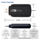 Wi-Fi адаптер двухдиапазонный Без бренда 2.4 / 5 ГГц 1300 Мбит/с USB3.0 Черный (1013-521-00) - изображение 2