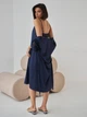 Ночная рубашка женская BARWA garments 0338 L Темно-синяя (2110003383418) - изображение 12