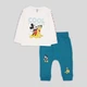 Детский комплект (лонгслив + штаны) для мальчика Disney Mickey Mouse DIS-BMB-51-12-A878 62 см Кремовый/Бирюзовый (5904009114629) - изображение 1