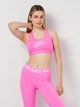 Спортивный топ для фитнеса женский Nike Futura Bra FB4080-675 XS Розовый/Белый (0196976628147) - изображение 7