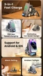 Беспроводная док-станция для зарядки смартфона/наушников Airpods/часов Apple Watch Toocki T20 5 в 1 15W Gray Car с функцией часов, будильника - изображение 2