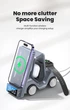 Беспроводная док-станция для зарядки смартфона/наушников Airpods/часов Apple Watch Toocki T20 5 в 1 15W Gray Car с функцией часов, будильника - изображение 7