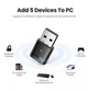 Bluetooth-адаптер Ugreen Bluetooth 5.0 для ноутбука та ПК, чорний (US390) - зображення 4