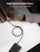 Зарядний кабель Ugreen Mini USB to USB 2.0 0.25 M Black (US132) - зображення 4