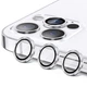 Защитное стекло Epik Metal Classic на камеру (в упак.) для Apple iPhone 15 Pro (6.1") / 15 Pro Max (6.7") Серебряный / Silver - изображение 4