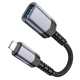 Адаптер Переходник HOCO iP male to USB female 2.0 converte OTG Lightning - USB 2.0 для телефона Серый - изображение 6