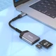 Переходник кардридер Hoco UA25 Type-C (OTG, поддержка до 2 TB, скорость 480 мбс, SD / TF) - Серый - изображение 7