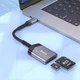 Адаптер переходник Переходник HOCO 2-in-1 card reader iP UA25 OTG Lightning для телефона - SD/TF Серый - изображение 3