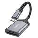 Адаптер переходник Переходник HOCO 2-in-1 card reader iP UA25 OTG Lightning для телефона - SD/TF Серый - изображение 4