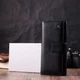 Женский кожаный кошелек для карт купюр и монет ST Leather 22548 Черный - изображение 5