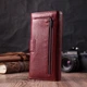 Кошелек для женщин на четыре отделения для купюр из натуральной кожи ST Leather 22550 Бордовый - изображение 8