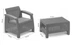 Комплект пластикових меблів Keter Corfu II Weekend Set 258953 коричневий - зображення 3